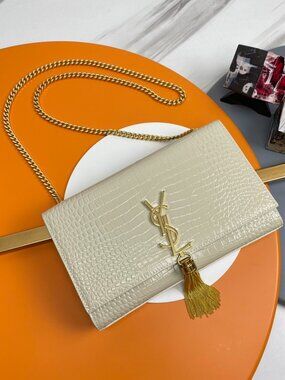 Yves Saint Laurent White Shoulder Bag